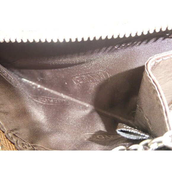 Coach Hampton Signature Khaki Chestnut Stripe Skinny Id Case NWT 6K25 - Picture 3 of 4